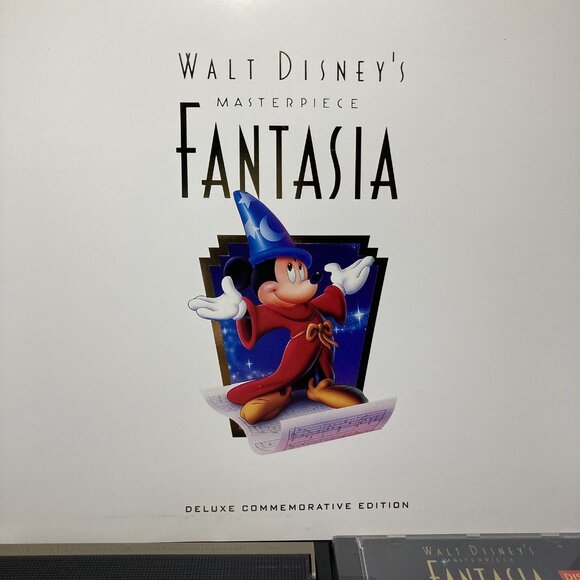VHS Disney Masterpiece FANTASIA Deluxe  Box Set w/ Lithograph Vintage 1991 - Picture 12 of 16